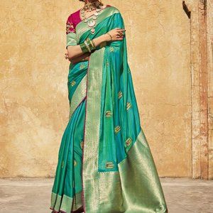 Kimora Sunehri Hits Pure Silk Paithani Designer Saree